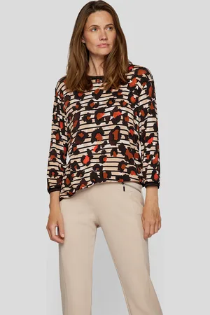 Rabe 3/4-Arm-Shirt, gestreift mit Allover-Print