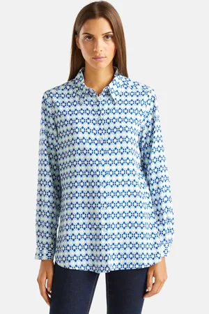 Benetton Langarmbluse, mit Allover-Print
