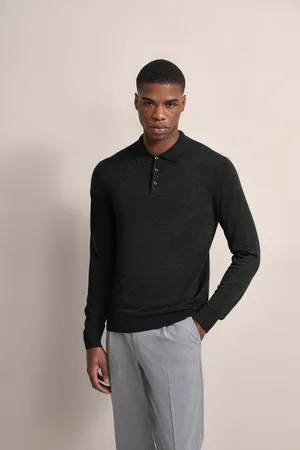 Bugatti Langarm-Poloshirt, in moderner Optik