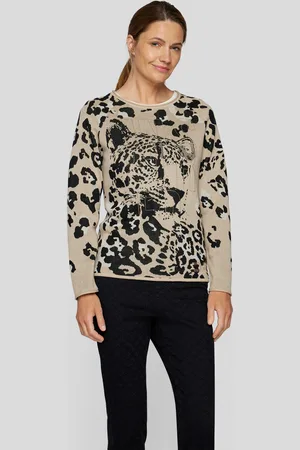 Rabe Strickpullover, mit Animal-Muster