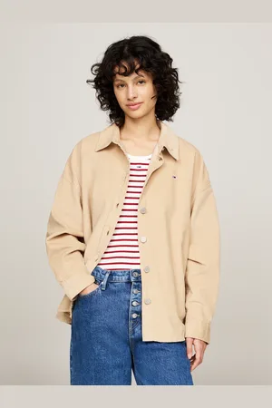 Tommy Hilfiger Outdoorbluse »TJW FINE CORD OVERSHIRT«, aus Feincord, Logo-Flag