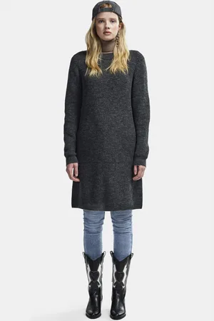 Pieces® Strickkleid »PCELLEN LS O-NECK KNIT DRESS NOOS BC«