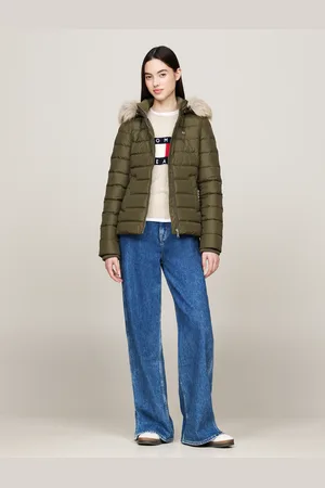 Tommy Hilfiger Steppjacke »TJW BASIC HOODED DOWN JACKET EXT«, mit Kapuze, mit Logostickerei