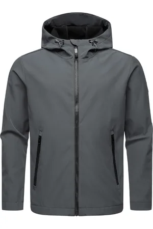 Ragwear Softshelljacke »Softshelljacke Shellwie Warm«, mit Kapuze, wasserdichte Herren Übergangsjacke mit großer Kapuze