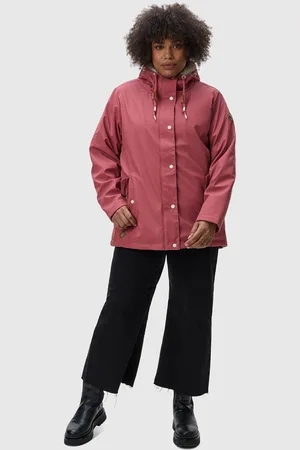 Ragwear Regenjacke »Regenjacke Marge«, mit Kapuze, warm gefütterter Damen Winter Regenmantel