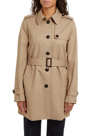 Tommy Hilfiger Langjacke »HERITAGE SINGLE BREASTED TRENCH«, mti den typischen Trenchdetails & Tommy Streifen als Gürtelschlaufe