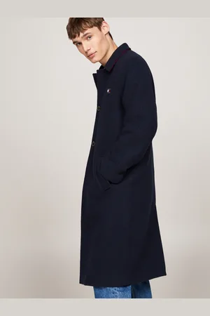 Tommy Hilfiger Langmantel »TJM WOOL COAT«, mit halbgespreizten Kragen