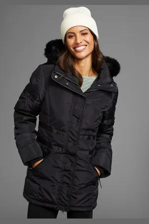 Laura Scott Winterjacke, mit Kapuze, figurumschmeichelnde Passform, mit abnehmbarer Kapuze