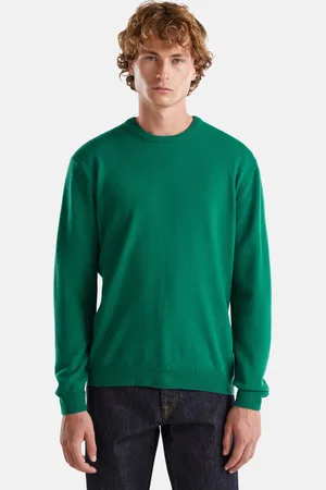 Benetton Rundhalspullover, im cleanen Look