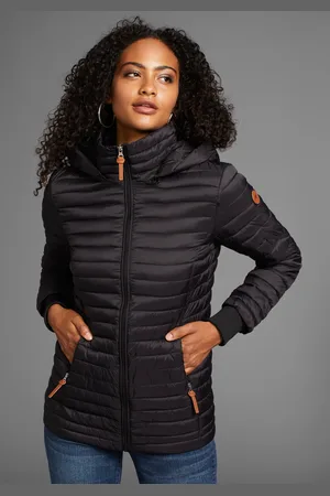 KangaROOS Steppjacke, mit Kapuze, für kalte Tage, pflegeleicht und schmutzabweisend