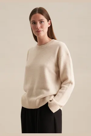 Seidensticker Strickpullover »Schwarze Rose«, Langarm Rundhals Uni