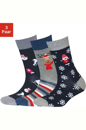 H.I.S Socken, (Packung, 3 Paar), mit Weihnachts-Design
