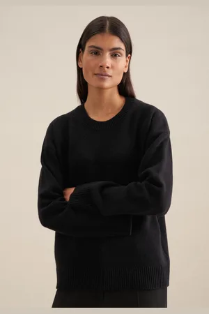 Seidensticker Strickpullover »Schwarze Rose«, Langarm Rundhals Uni