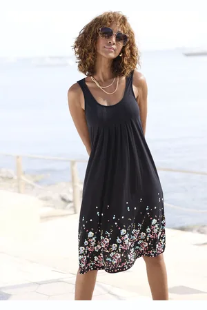 beachtime Strandkleid, mit Blumenprint, Minikleid, Sommerkleid, Strandkleid
