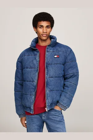 Tommy Hilfiger Steppjacke »DENIM PUFFER JKT DH6051«, mit bestickten Markenlogo auf Brusthöhe