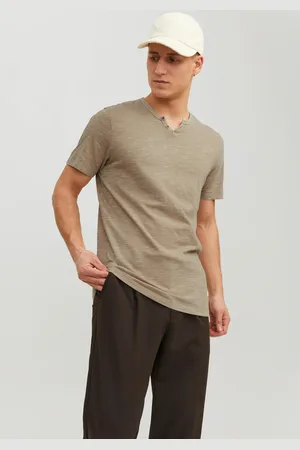 JACK & JONES T-Shirt »JJESPLIT NECK TEE SS NOOS«, mit V-Ausschnitt