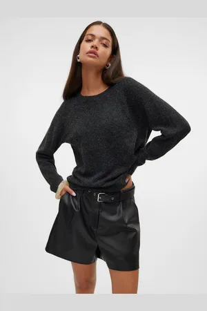 VERO MODA Rundhalspullover »VMDOFFYSHINE LS O-NECK BLOUSE REP NOOS«