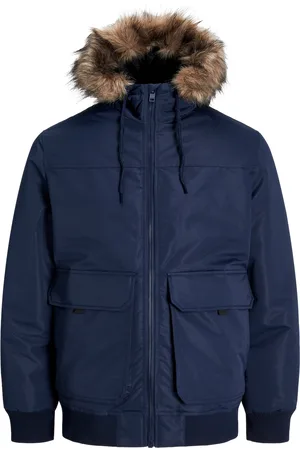 JACK & JONES Bomberjacke »JJCONSTRUCT FAUX FUR BOMBER«, mit Kapuze, Kapuze mit abnehmbarem Kunstfell-Rand