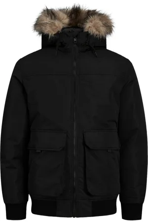 JACK & JONES Bomberjacke »JJCONSTRUCT FAUX FUR BOMBER«, mit Kapuze, Kapuze mit abnehmbarem Kunstfell-Rand