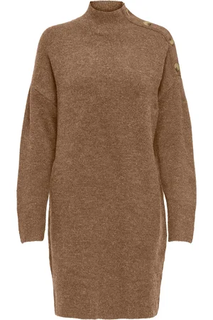 ONLY Strickkleid »ONLALEXA LS HIGH BUTTON DRESS EX KNT«