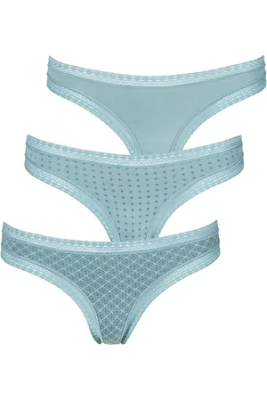 Lascana String, (3er-Pack), aus elastischer Baumwolle mit weicher Spitze