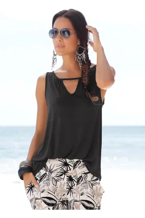 Buffalo Strandtop, mit leichter Raffung am Ausschnitt, Tanktop, Cut-Out