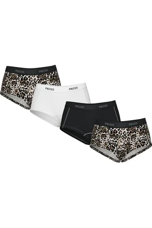 Pieces® Hipster »PCLOGO LADY 4 PACK AOP/SOLID NOOS BC«, (Packung, 4 St.)