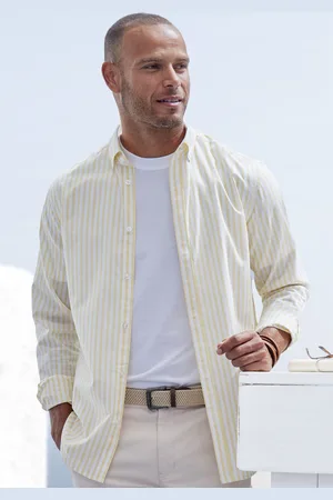 john devin Langarmhemd »Regular Fit«, Streifenhemd mit Button-down-Kragen, aus reiner Baumwolle