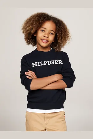 Tommy Hilfiger Strickpullover »MONOTYPE REGULAR SWEATER«, mit aufgesticktem Logo