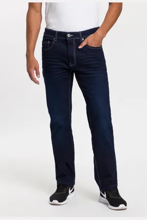 john devin Straight-Jeans, mit geradem Bein, Used-Waschung und Crinkle-Optik