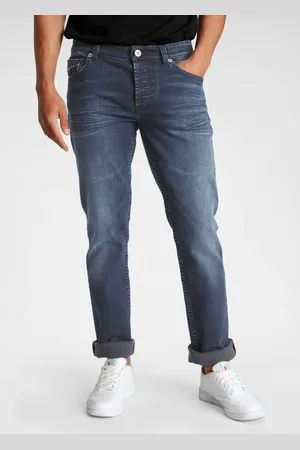 Bruno Banani Straight-Jeans »Dylan«, gerade Beinform, Used-Waschung, niedrige Leibhöhe