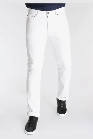 DELMAO Stretch-Jeans »"Reed"«, gerader Beinschnitt, Used-Look-Waschung, niedrige Leibhöhe