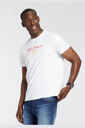 DELMAO T-Shirt, Kurzarm, bedruckt, Rundhals, aus 100% Baumwolle