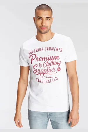 AJC T-Shirt, Kurzarm, schmale Passform, im Vintage-Design