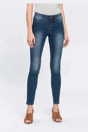 ARIZONA Slim-fit-Jeans »Shaping«, enge Passform, Röhrenjeans, Used-Look-Waschung, hohe Leibhöhe