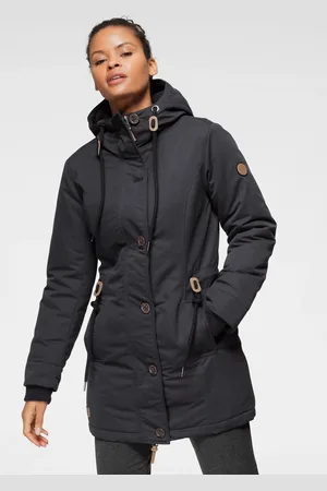 KangaROOS Winterjacke, mit Kapuze, für die kalte Jahreszeit, aus leichtem Webstoff, modisch