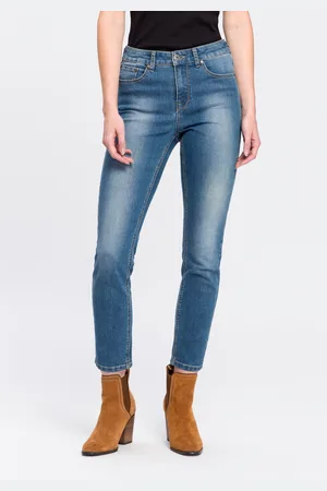 ARIZONA 7/8-Jeans »Shaping«, eng anliegend, Röhrenjeans, Used-Waschung, High-Waist, 7/8-Länge