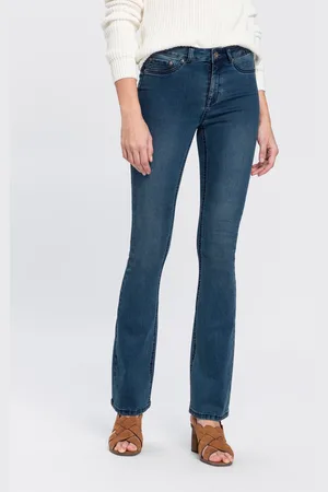 ARIZONA Bootcut-Jeans »Ultra Stretch«, ausgestellte Beinform, Used-Waschung, hohe Leibhöhe
