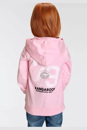 KangaROOS Kapuzensweatshirt »Kleine Mädchen«, Langarm, hüftlange Basic-Passform, stylischer Druck