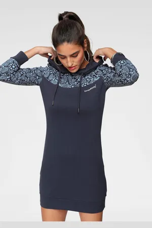 KangaROOS Sweatkleid, Mini-Länge, sportlicher Stil, aus Baumwolle, langärmlig