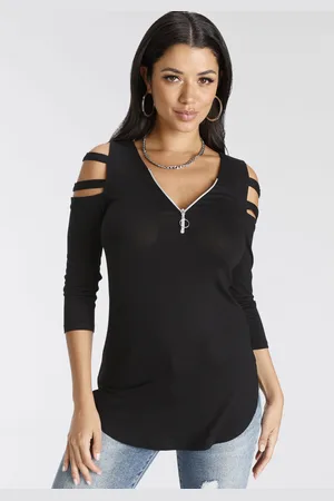 melrose 3/4-Arm-Shirt, 3/4-Ärmel, figurbetonte Passform, mit modischen Cut-Outs