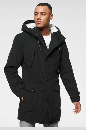 Bruno Banani Parka, mit Kapuze, für den Winter, taillierter Schnitt, mit anpassbarer Kapuze