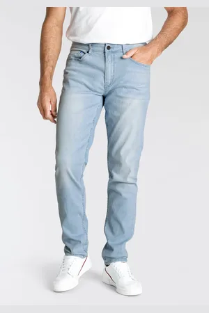 H.I.S Slim-fit-Jeans »FLUSH«, schmale Beinform, mit Used-Effekten, niedrige Leibhöhe