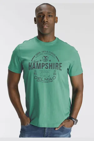 DELMAO T-Shirt, Kurzarm, lässige Passform, mit peppigem Print, aus Baumwolle