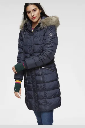 KangaROOS Steppjacke, mit Kapuze, figurbetonter Schnitt, mit Reißverschlusstaschen