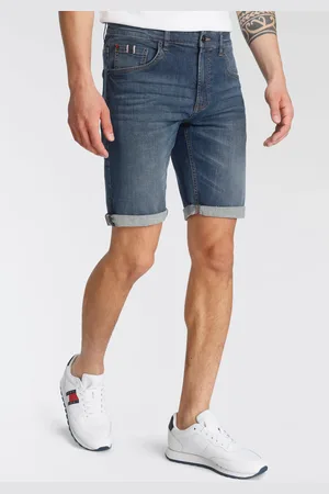 H.I.S Jeansshorts »DEYO«, gerader Schnitt, Used-Waschung, niedrige Leibhöhe