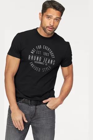 Bruno Banani T-Shirt, Kurzarm, schmal geschnitten, bedruckt, aus Baumwollmischung