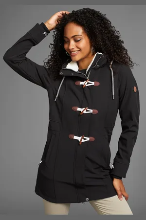 KangaROOS Softshelljacke, mit Kapuze, figurbetonte Passform, normaler Schnitt, mit abnehmbarer Kapuze