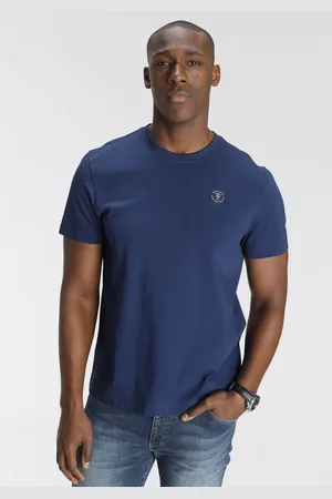 DELMAO Rundhalsshirt, Kurzarm, Regular Fit, basic, aus 100% Baumwolle