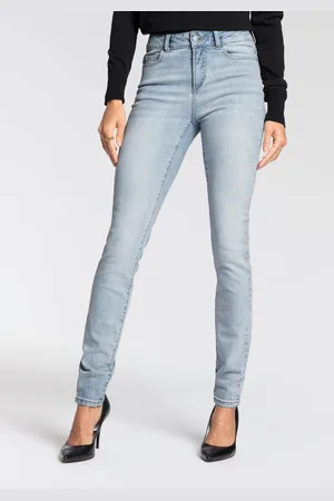 Daniel Hechter Skinny-fit-Jeans, hohe Leibhöhe, knöchellang, elastischer Twill-Stoff, Used-Waschung